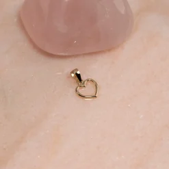 OPEN HEART SOLID GOLD PENDANT