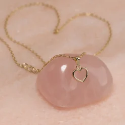 OPEN HEART SOLID GOLD PENDANT