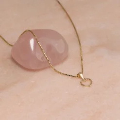 OPEN HEART SOLID GOLD PENDANT