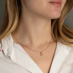 OPEN HEART SOLID GOLD PENDANT