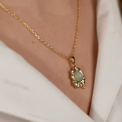 OPHELIA AQUA GOLDEN PENDANT - Sisi Copenhagen