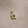 OPHELIA DARK GREY GOLDEN PENDANT