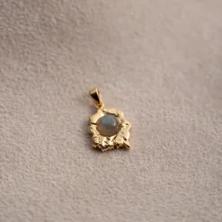 OPHELIA DARK GREY GOLDEN PENDANT