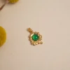 OPHELIA GREEN AGATE GOLDEN PENDANT - Sisi Copenhagen