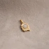 OPHELIA LIGHT GREY GOLDEN PENDANT