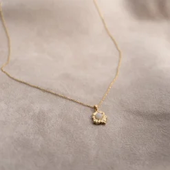 OPHELIA LIGHT GREY GOLDEN PENDANT