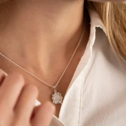 OPHELIA LIGHT GREY SILVER PENDANT - Sisi Copenhagen