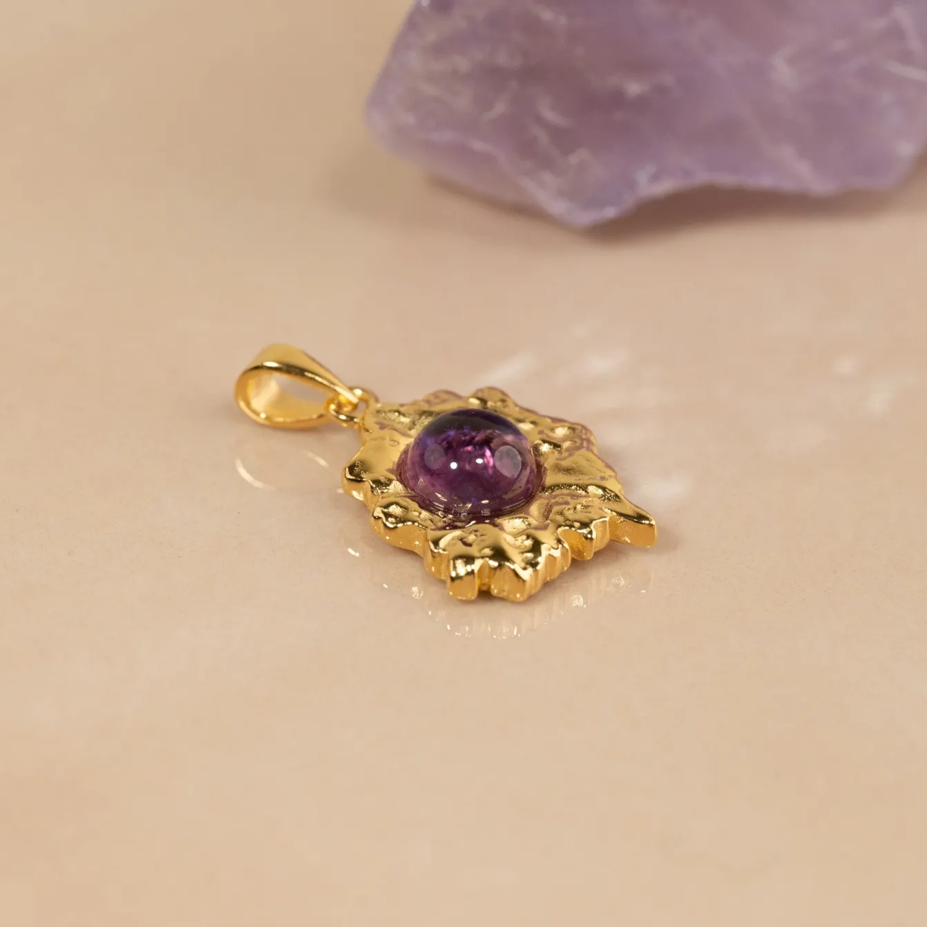 OPHELIA PURPLE GOLDEN PENDANT