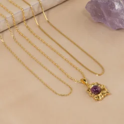 OPHELIA PURPLE GOLDEN PENDANT
