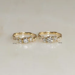 ORGANIC CLUSTER DIAMOND RING - 0.7ct - YG