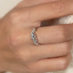 ORGANIC CLUSTER DIAMOND RING - 0.9ct - WG