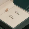 OVAL DIAMOND CREOL EARRING - 0.45ct - WG