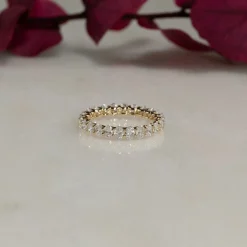 OVAL-CUT FULL-ALLIANCE DIAMOND RING - 2.0ct - YG