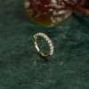 OVAL-CUT HALF-ALLIANCE DIAMOND RING - 1.0ct - YG