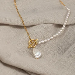 PAMELA PEARL GOLDEN NECKLACE