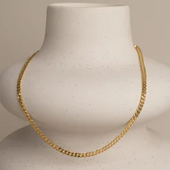 Panserarmbånd forgyldt sølv | Elegante smykker i panserkæde