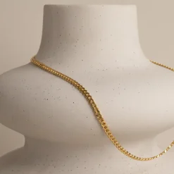 Panserarmbånd forgyldt sølv | Elegante smykker i panserkæde