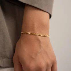 Panserkæde armbånd | Smykker i 18 karat 925 sterlingsølv