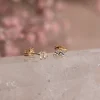 PARIS CRYSTAL SOLID GOLD STUD EARRING - Sisi Copenhagen