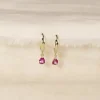 PAULA PINK TOPAZ SOLID GOLD EARRING