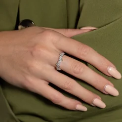 PEAR ALLIANCE CLUSTER DIAMOND RING - 1.2ct - WG