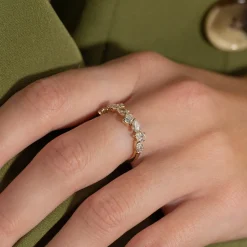 PEAR ALLIANCE CLUSTER DIAMOND RING - 1.2ct - YG