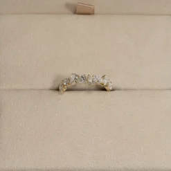 PEAR ALLIANCE CLUSTER DIAMOND RING - 1.2ct - YG