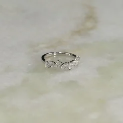 PEAR ALLIANCE CLUSTER DIAMOND RING - 1.2ct - WG
