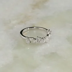 PEAR ALLIANCE CLUSTER DIAMOND RING - 1.2ct - WG