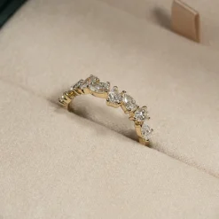 PEAR ALLIANCE CLUSTER DIAMOND RING - 1.2ct - YG