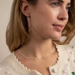 Perlehalskæde | Erica halskæde sølv |  Fra Sisi Copenhagen