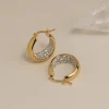 PETRA CRYSTAL GOLDEN CREOL EARRING