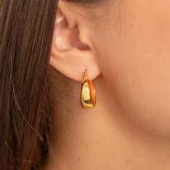 PETRA ORANGE GOLDEN CREOL EARRING - Sisi Copenhagen