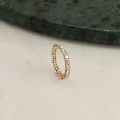 PRINCESS-CUT FULL-ALLIANCE DIAMOND RING - 2.0ct - YG