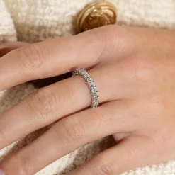 PRINCESS-CUT FULL-ALLIANCE DIAMOND RING - 2.0ct - WG