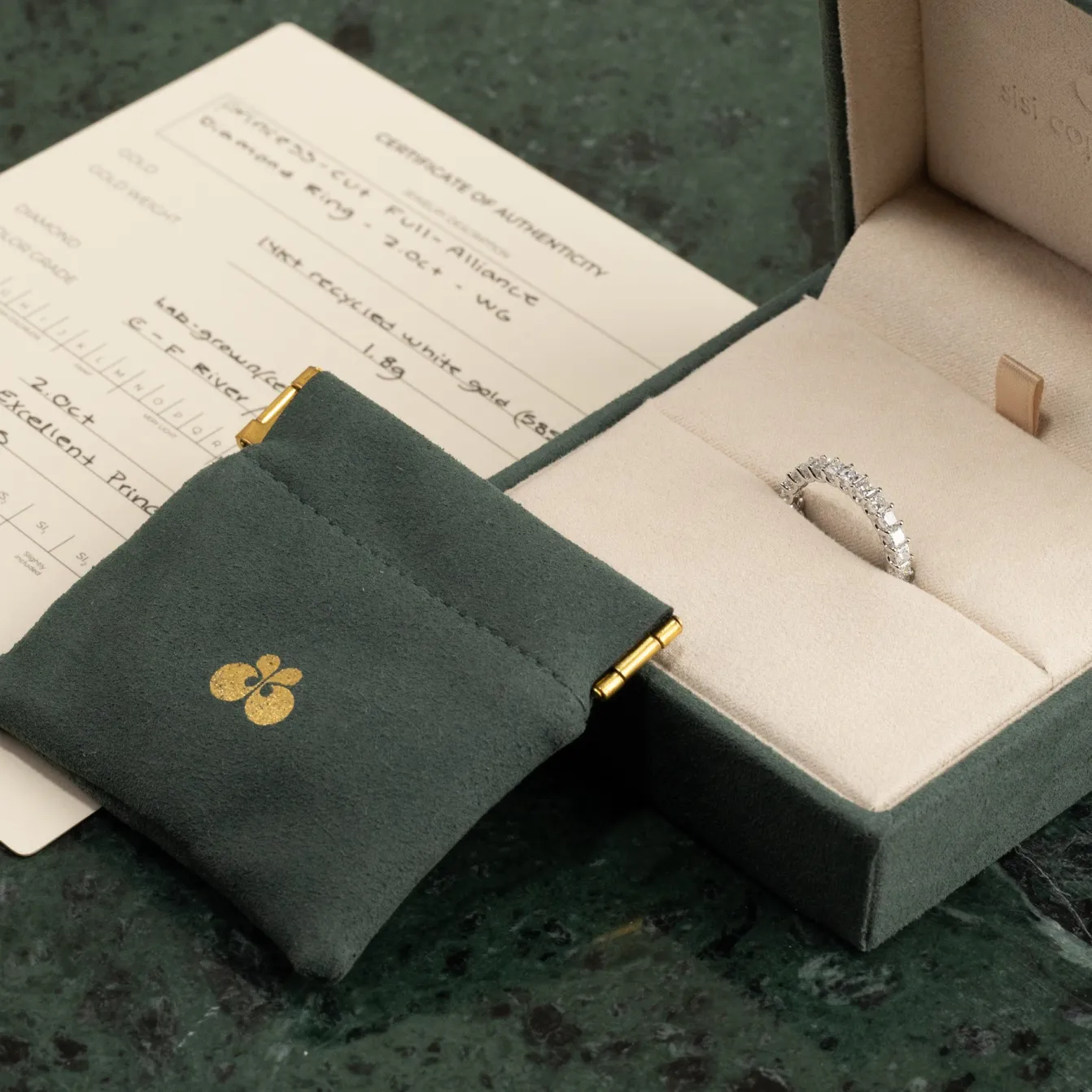 PRINCESS-CUT FULL-ALLIANCE DIAMOND RING - 2.0ct - WG