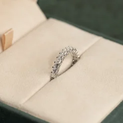 PRINCESS-CUT FULL-ALLIANCE DIAMOND RING - 2.0ct - WG