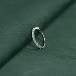 PRINCESS-CUT HALF-ALLIANCE DIAMOND RING - 0.5ct - WG