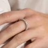 PRINCESS-CUT HALF-ALLIANCE DIAMOND RING - 1.0ct - WG