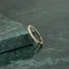 PRINCESS-CUT HALF-ALLIANCE DIAMOND RING - 0.5ct - YG