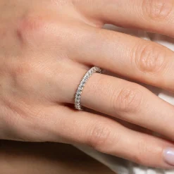 PRINCESS-CUT HALF-ALLIANCE DIAMOND RING - 0.5ct - WG