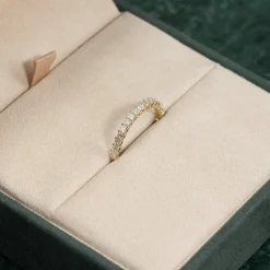 PRINCESS-CUT HALF-ALLIANCE DIAMOND RING - 0.5ct - YG