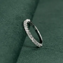 PRINCESS-CUT HALF-ALLIANCE DIAMOND RING - 0.5ct - WG