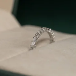 PRINCESS-CUT HALF-ALLIANCE DIAMOND RING - 0.5ct - WG