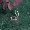 PRONG DIAMOND CREOL EARRING - 0.5ct - WG