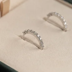 PRONG DIAMOND CREOL EARRING - 0.5ct - WG