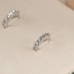 PRONG DIAMOND CREOL EARRING - 0.35ct - WG