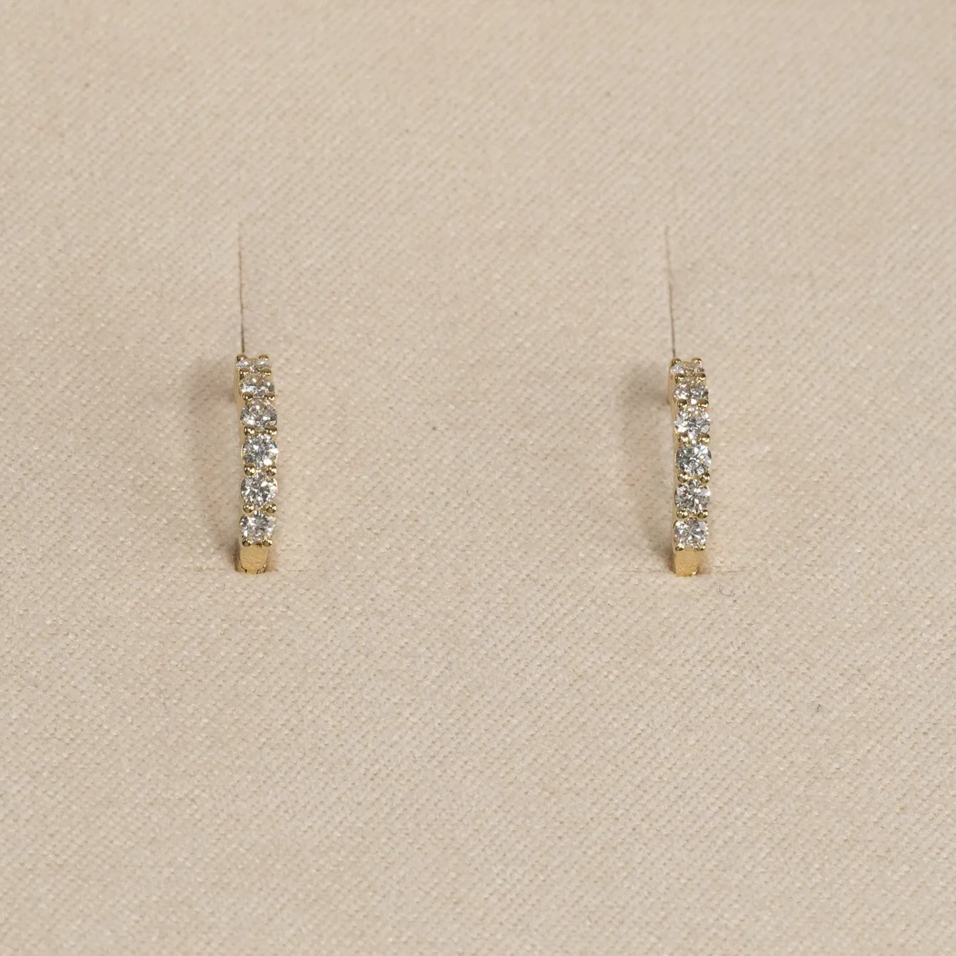 PRONG DIAMOND CREOL EARRING - 0.35ct - YG