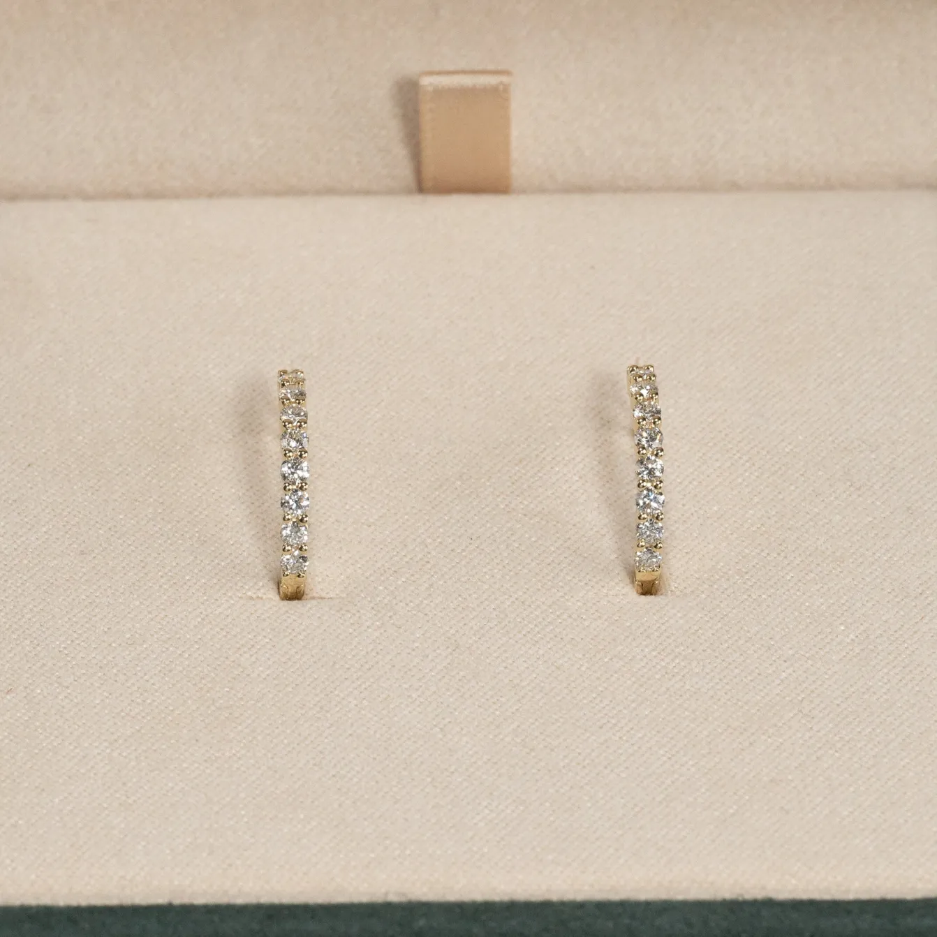 PRONG DIAMOND CREOL EARRING - 0.5ct - YG