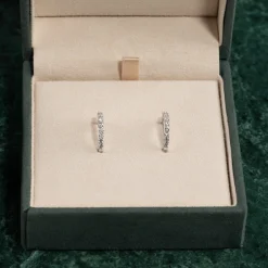 PRONG DIAMOND CREOL EARRING - 0.5ct - WG